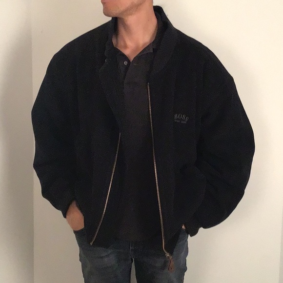 Hugo Boss black wool bomber size 54. XL - Picture 8 of 10